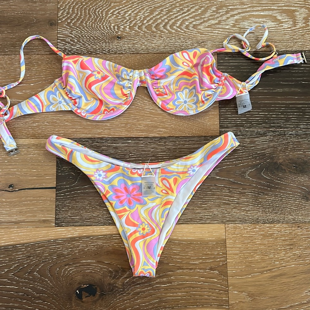 multi colored bikini set